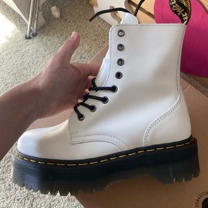 white platform dr. martens